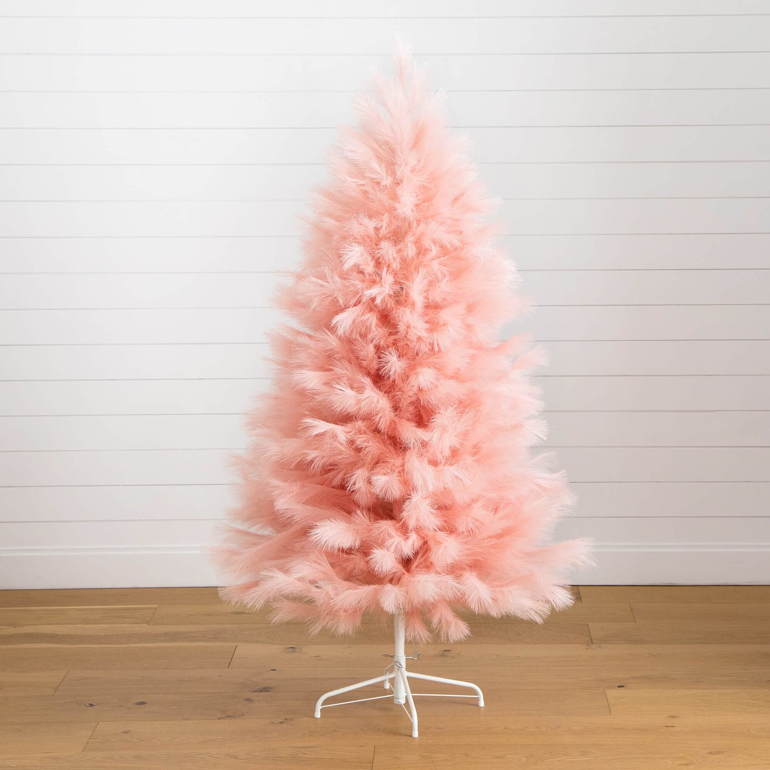 6' Artificial Pink Pampas Grass Christmas Tree