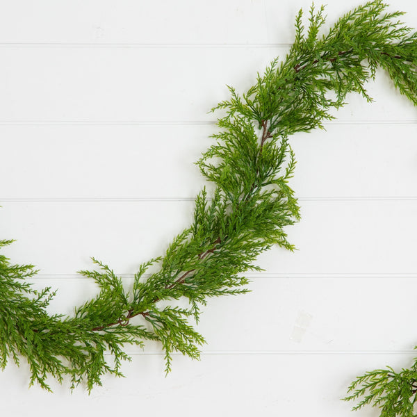 6' Artificial Real Touch Cedar Garland
