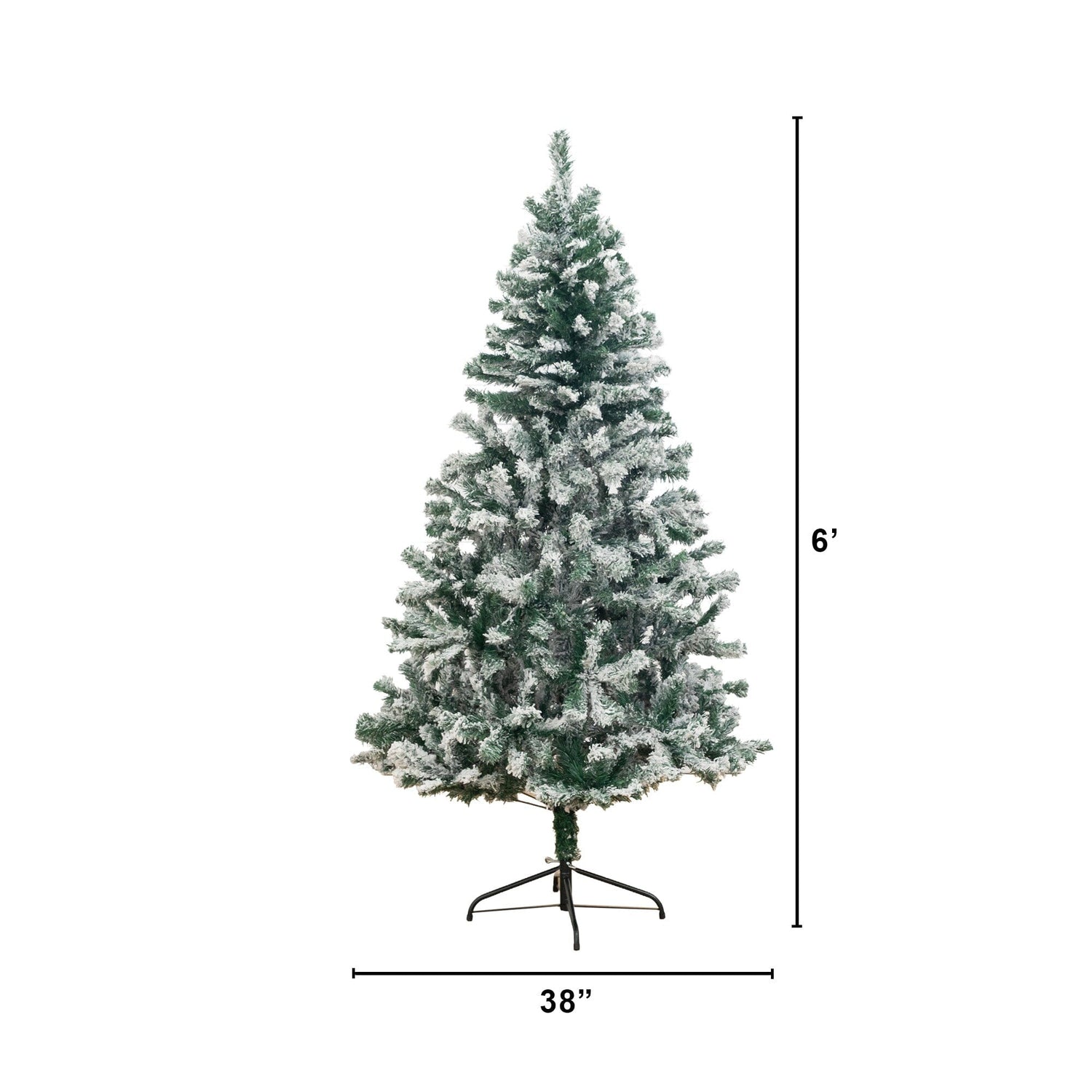 6' Flocked West Virginia Fir Artificial Christmas Tree