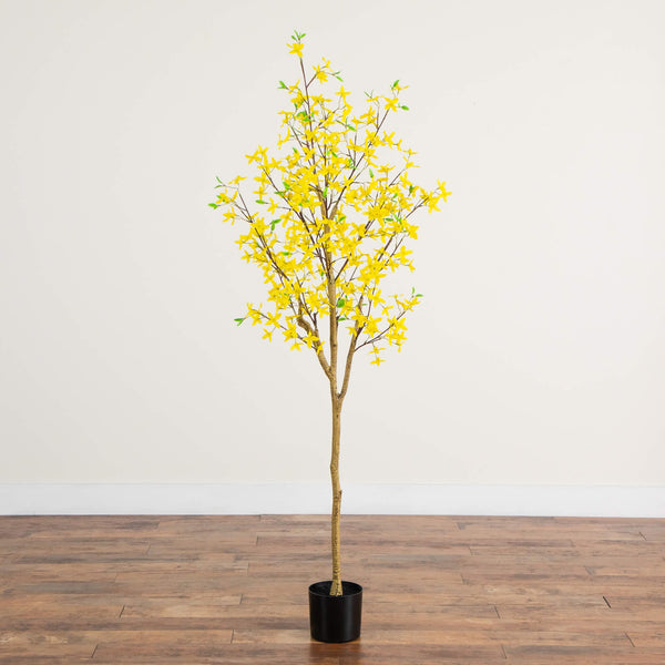 6' Artificial Forsythia Tree