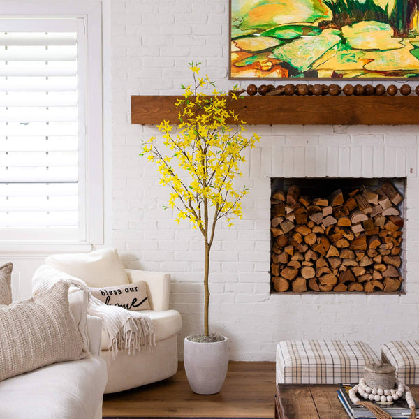 6' Artificial Forsythia Tree