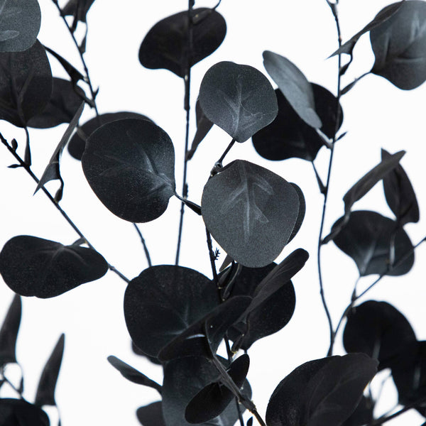 6' Artificial Halloween Black Eucalyptus Tree