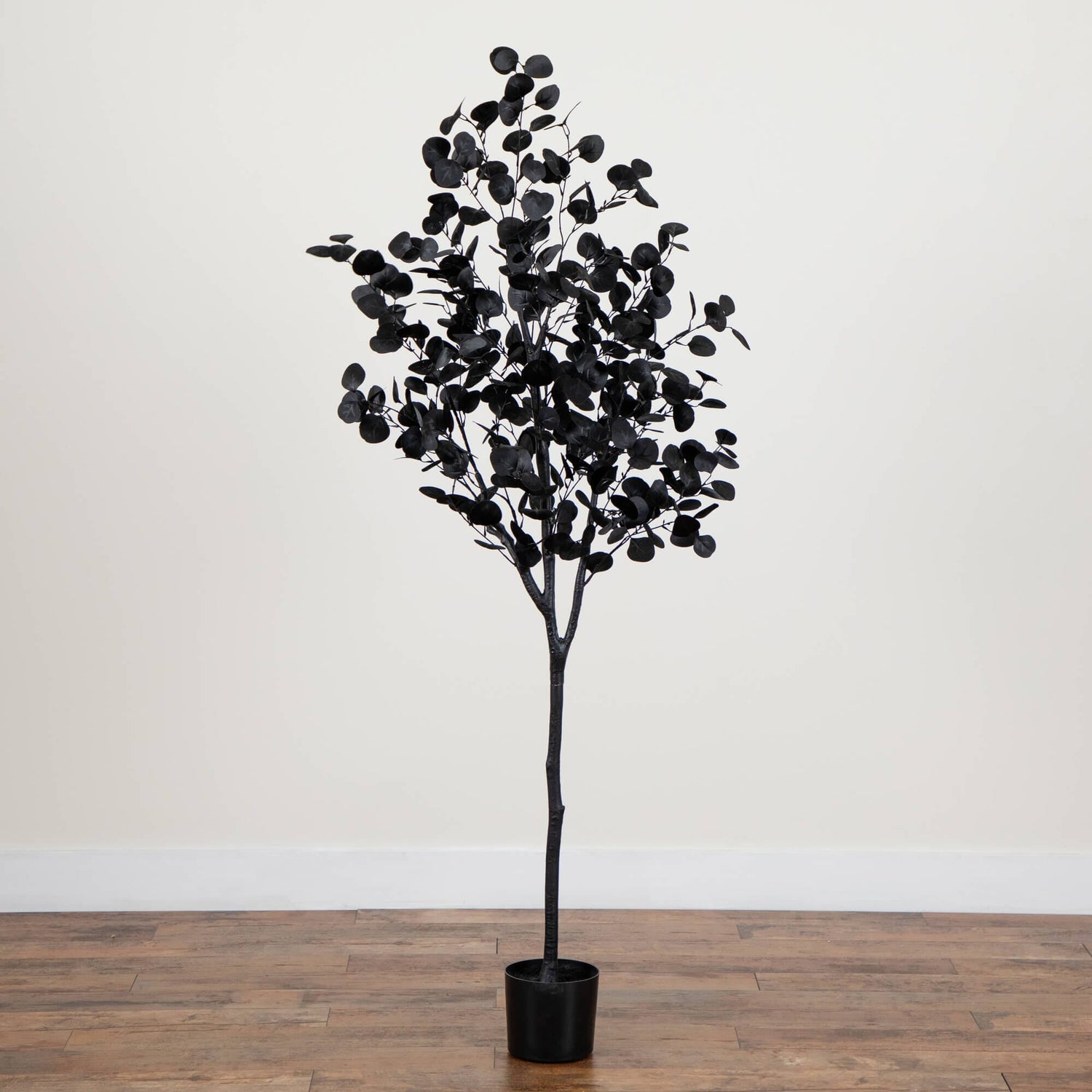 6' Artificial Halloween Black Eucalyptus Tree