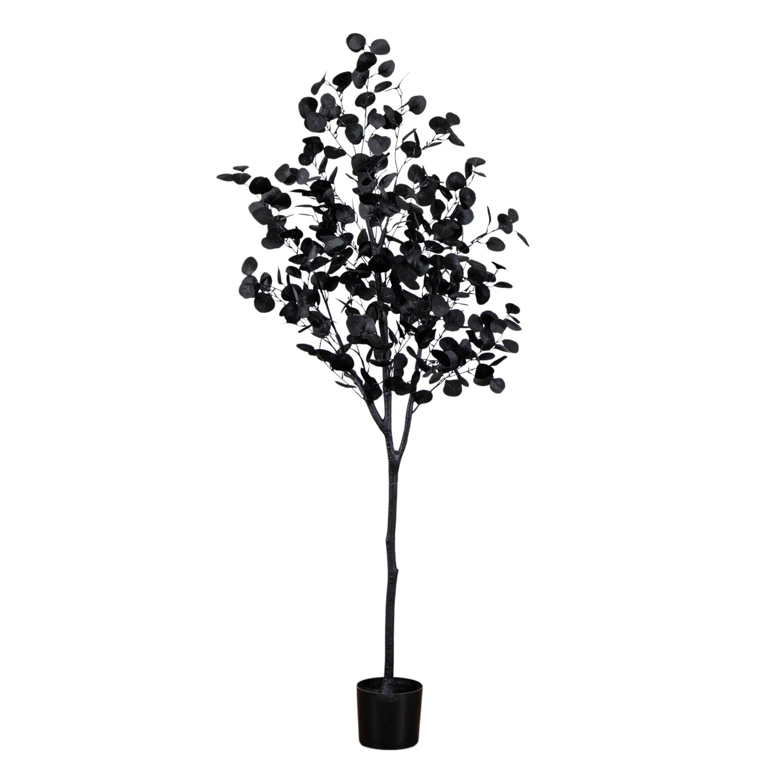6' Artificial Halloween Black Eucalyptus Tree