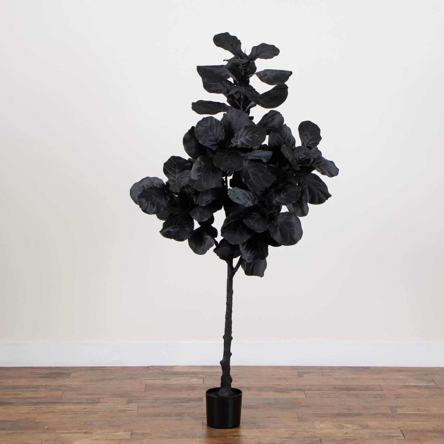 6' Artificial Halloween Black Fiddle Leaf Tree