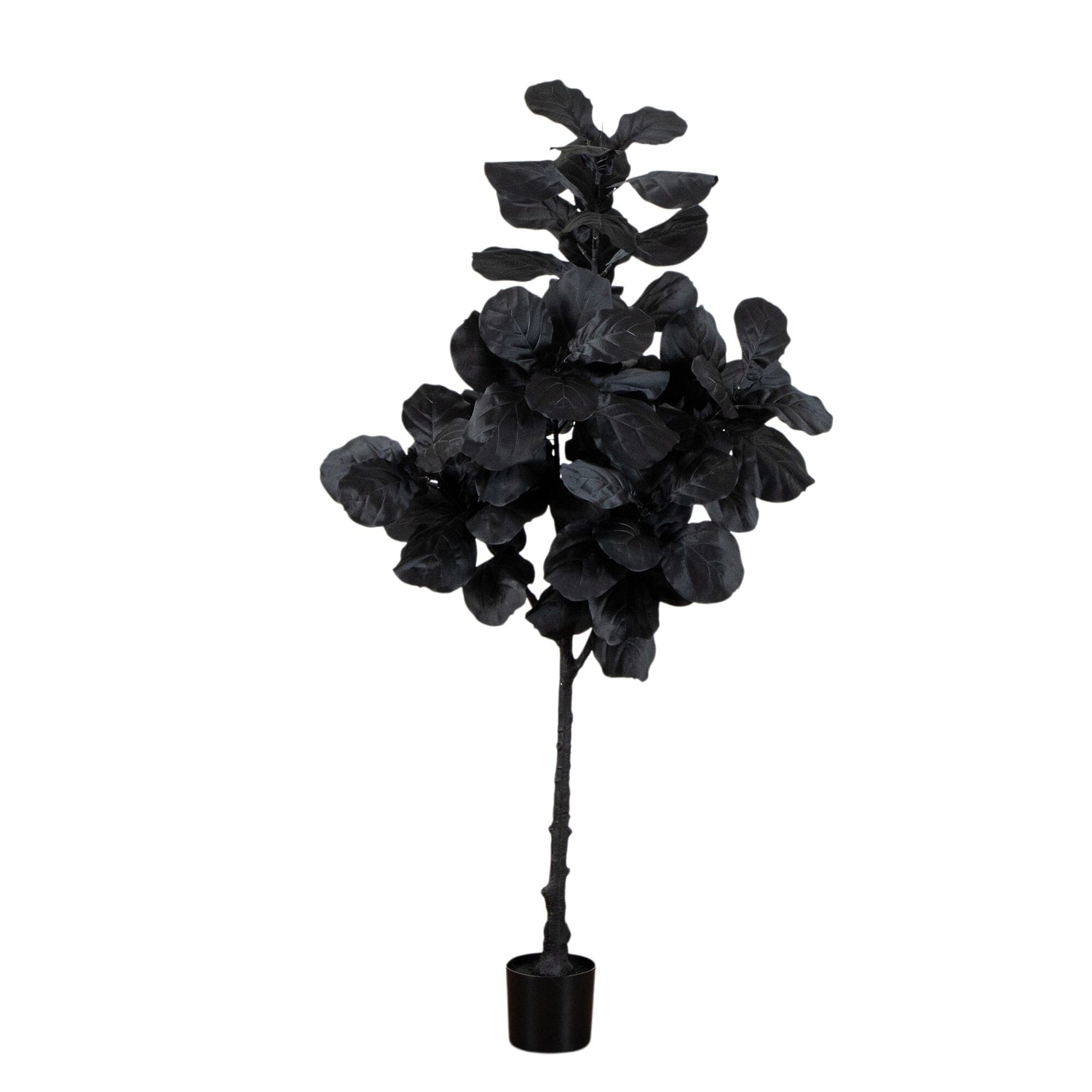 6' Artificial Halloween Black Fiddle Leaf Tree