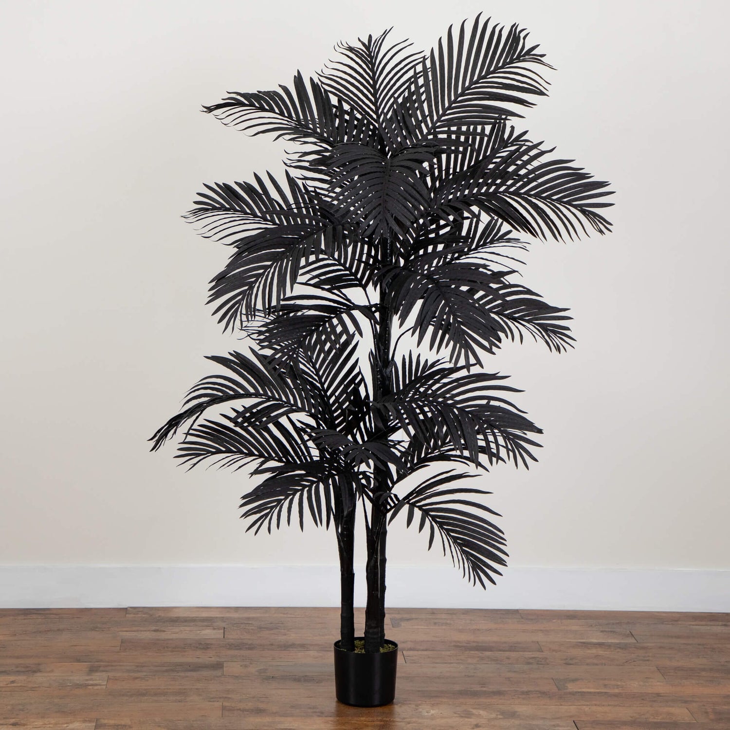 6' Artificial Halloween Black Golden Cane Tree