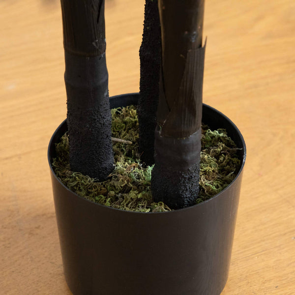 6' Artificial Halloween Black Golden Cane Tree