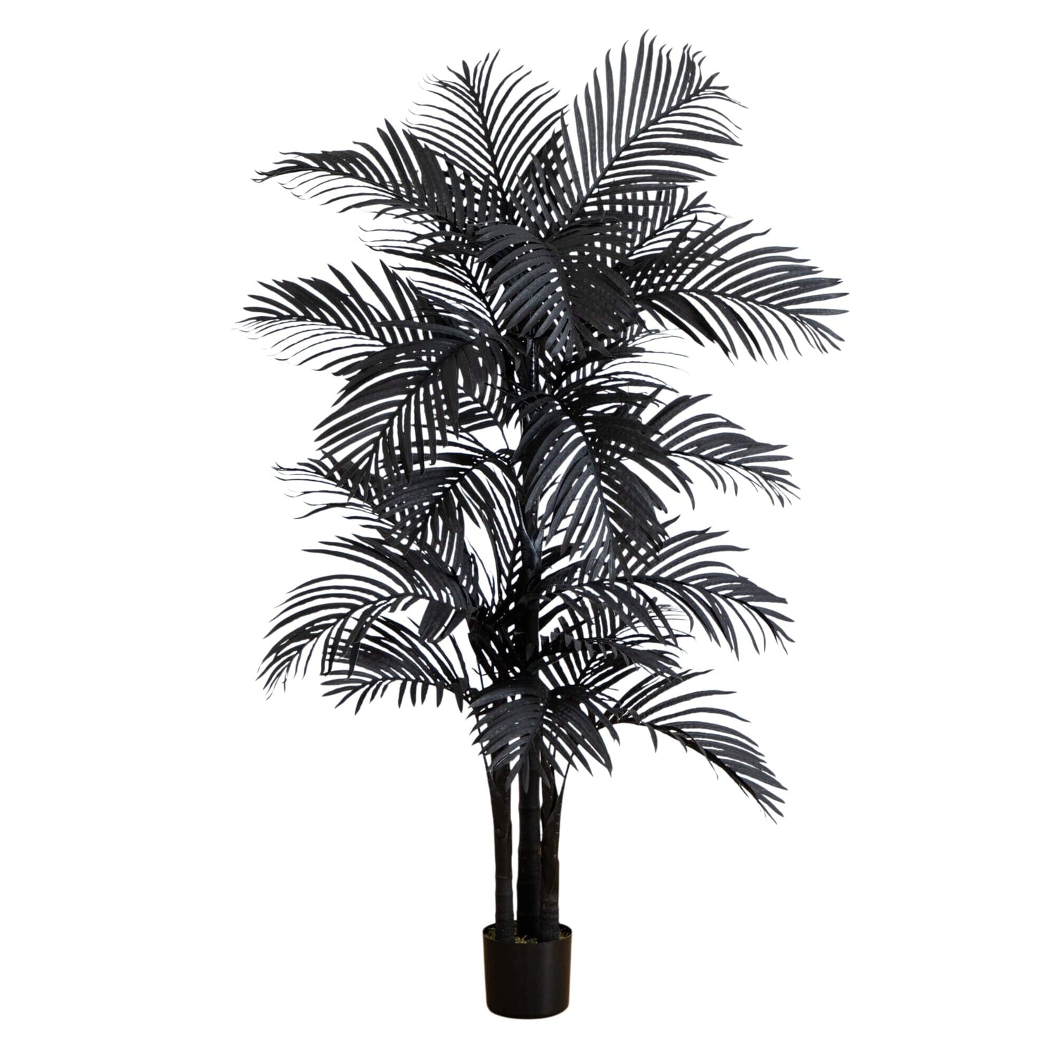 6' Artificial Halloween Black Golden Cane Tree