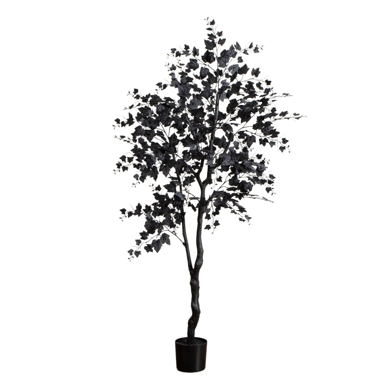 6' Artificial Halloween Black Maple Tree