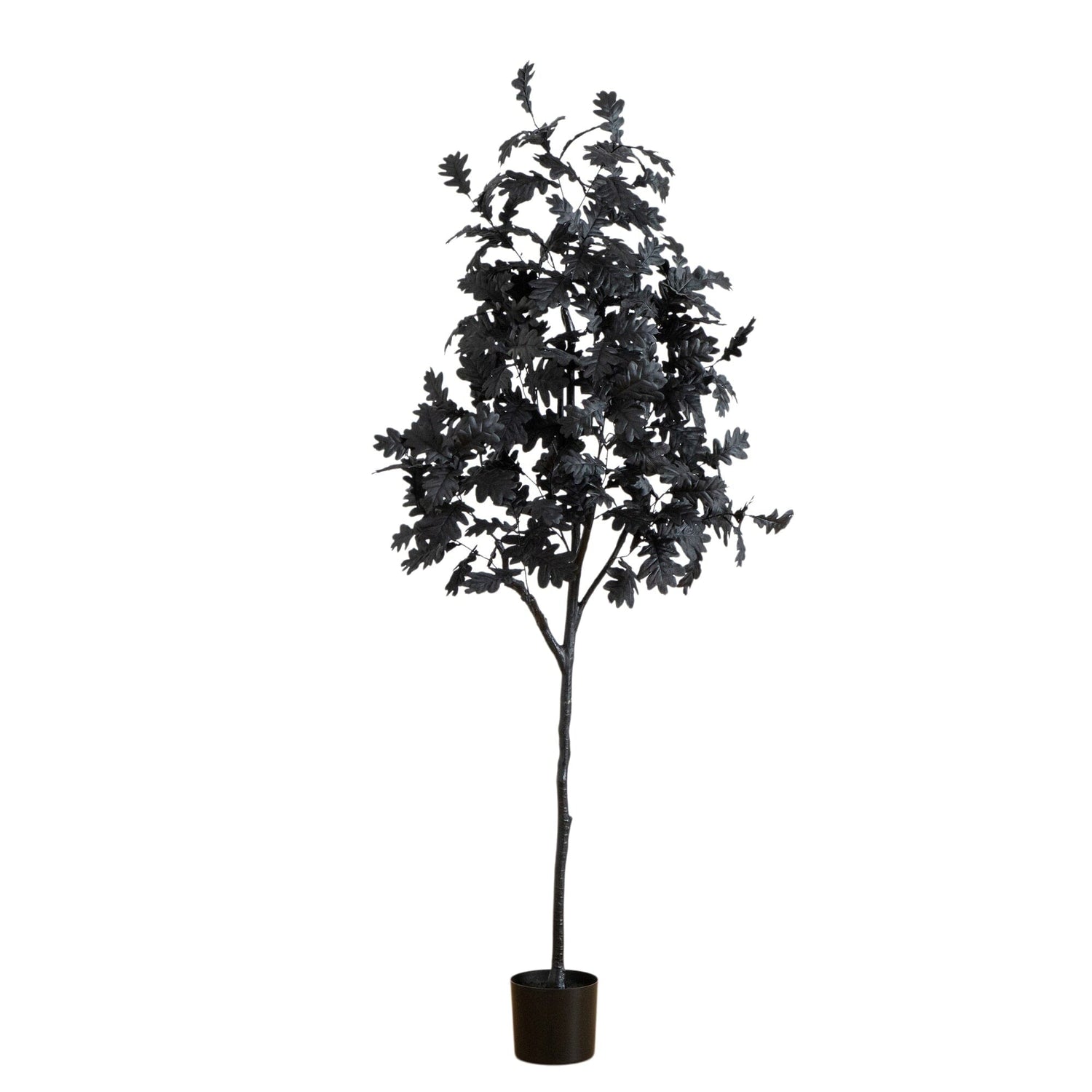 6' Artificial Halloween Black Oak Tree