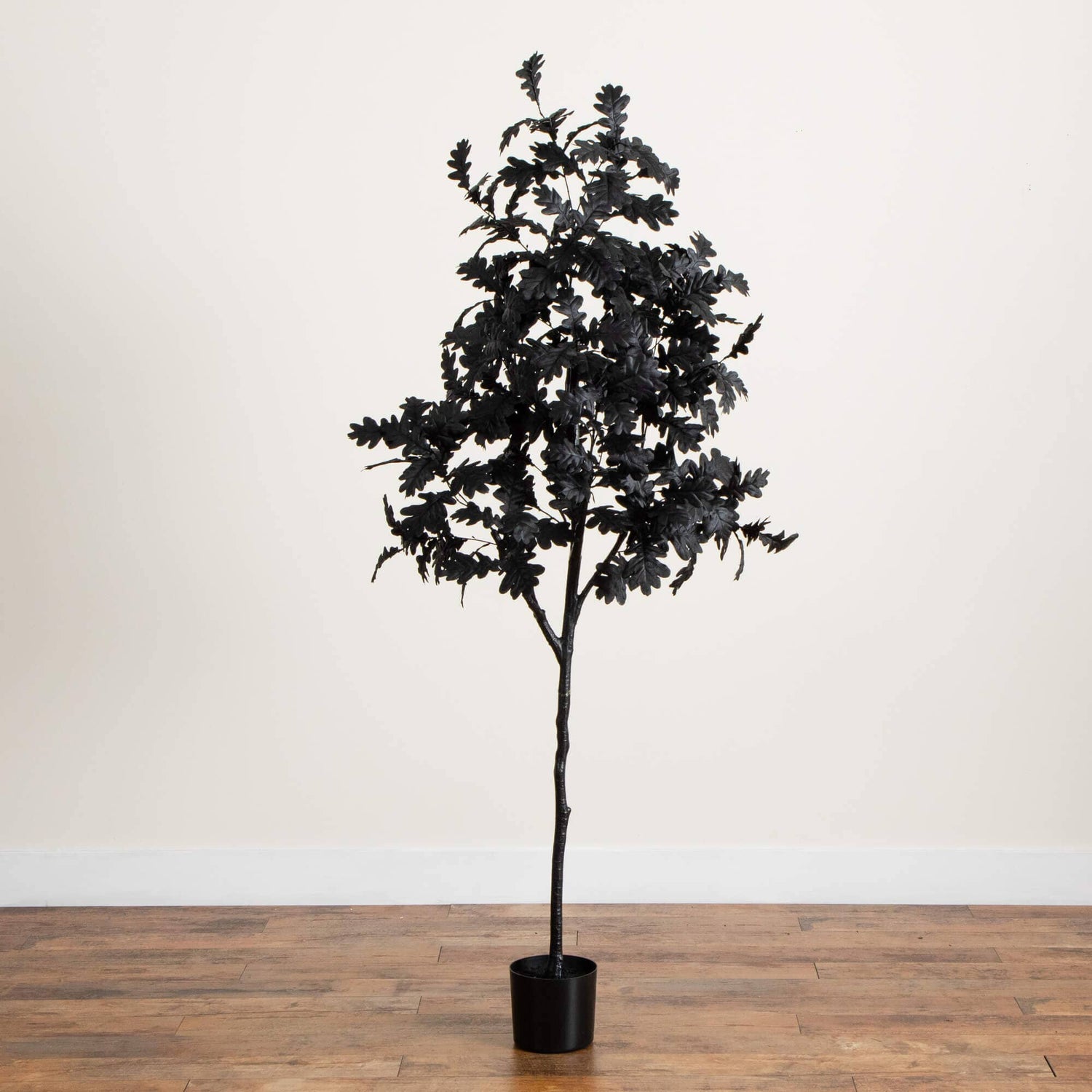6' Artificial Halloween Black Oak Tree