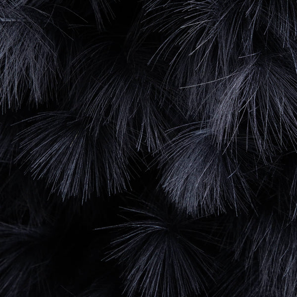 6' Artificial Halloween Black Pampas Grass Christmas Tree