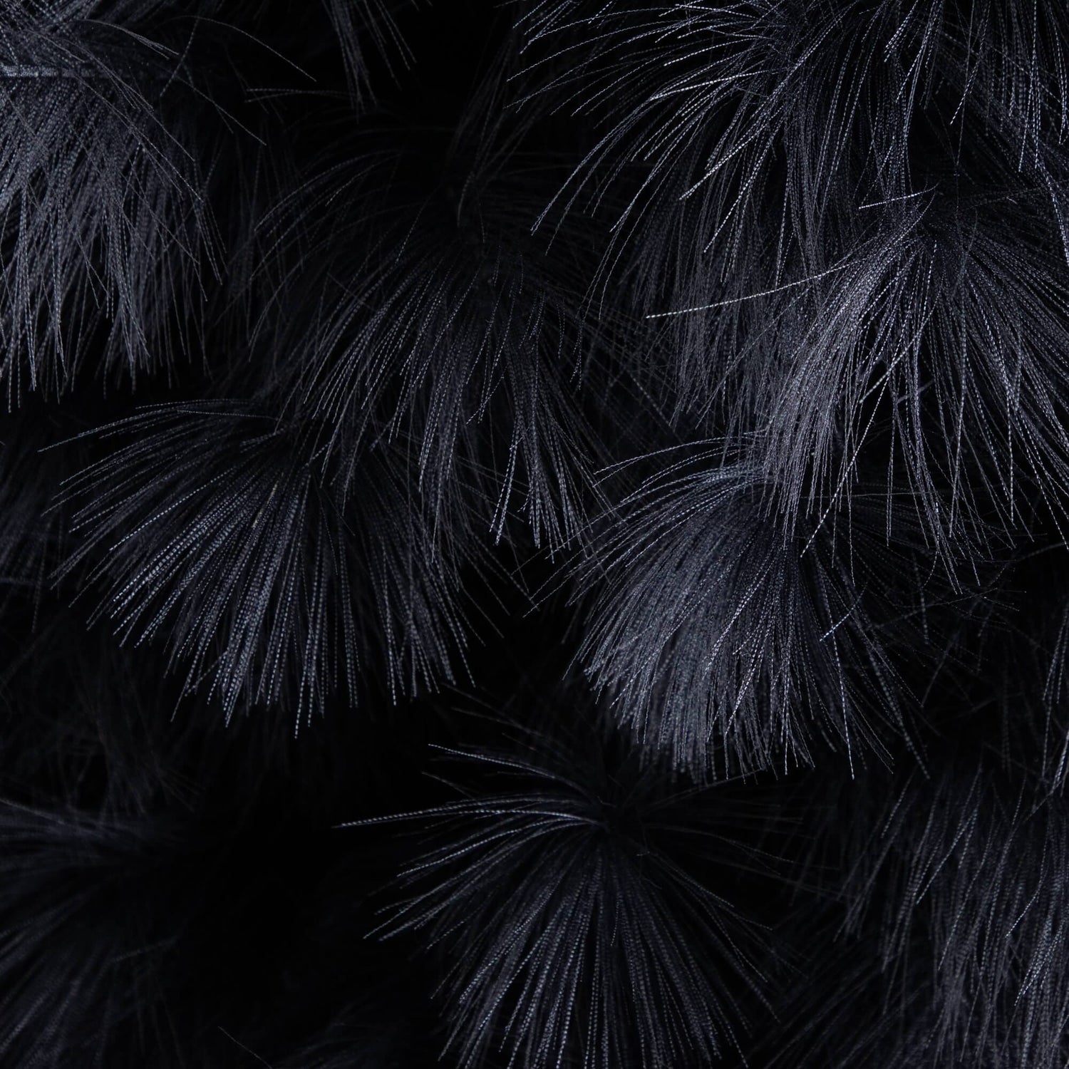 6' Artificial Halloween Black Pampas Grass Christmas Tree