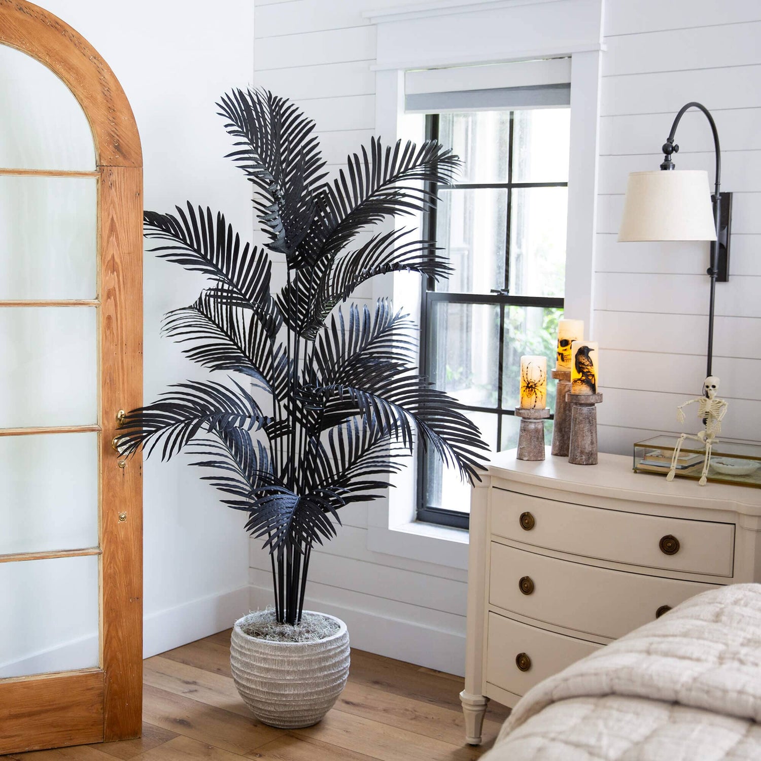 6' Artificial Halloween Black Paradise Palm Tree