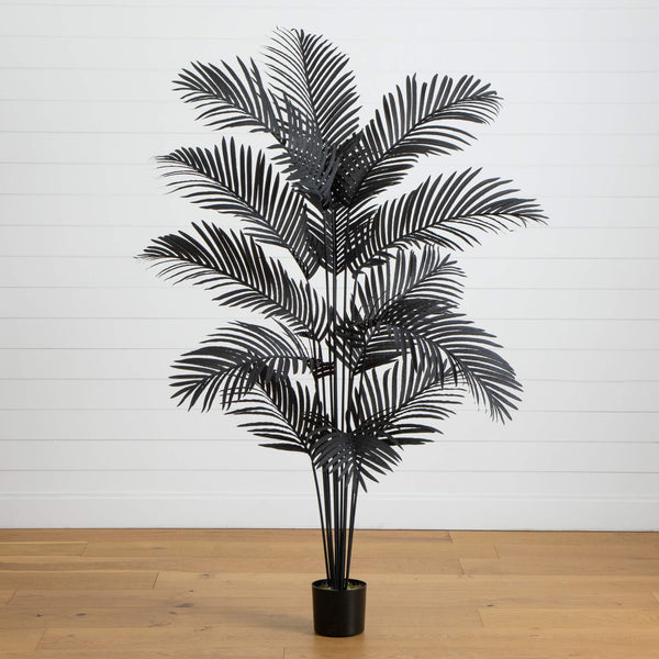 6' Artificial Halloween Black Paradise Palm Tree
