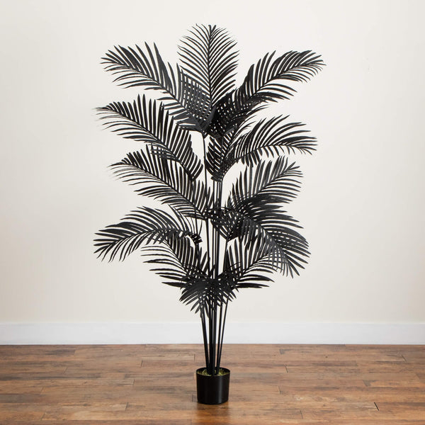 6' Artificial Halloween Black Paradise Palm Tree
