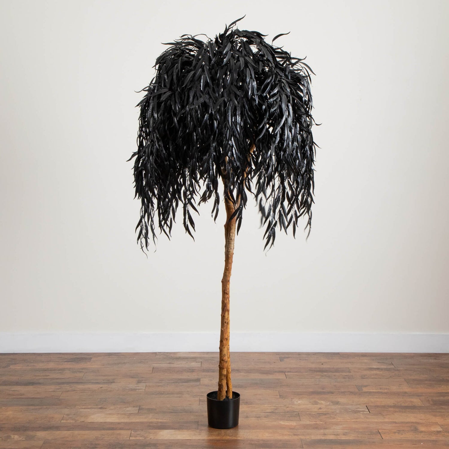 6' Artificial Halloween Black Willow Tree