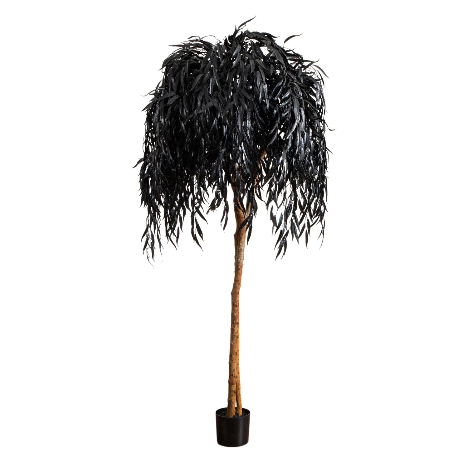 6' Artificial Halloween Black Willow Tree