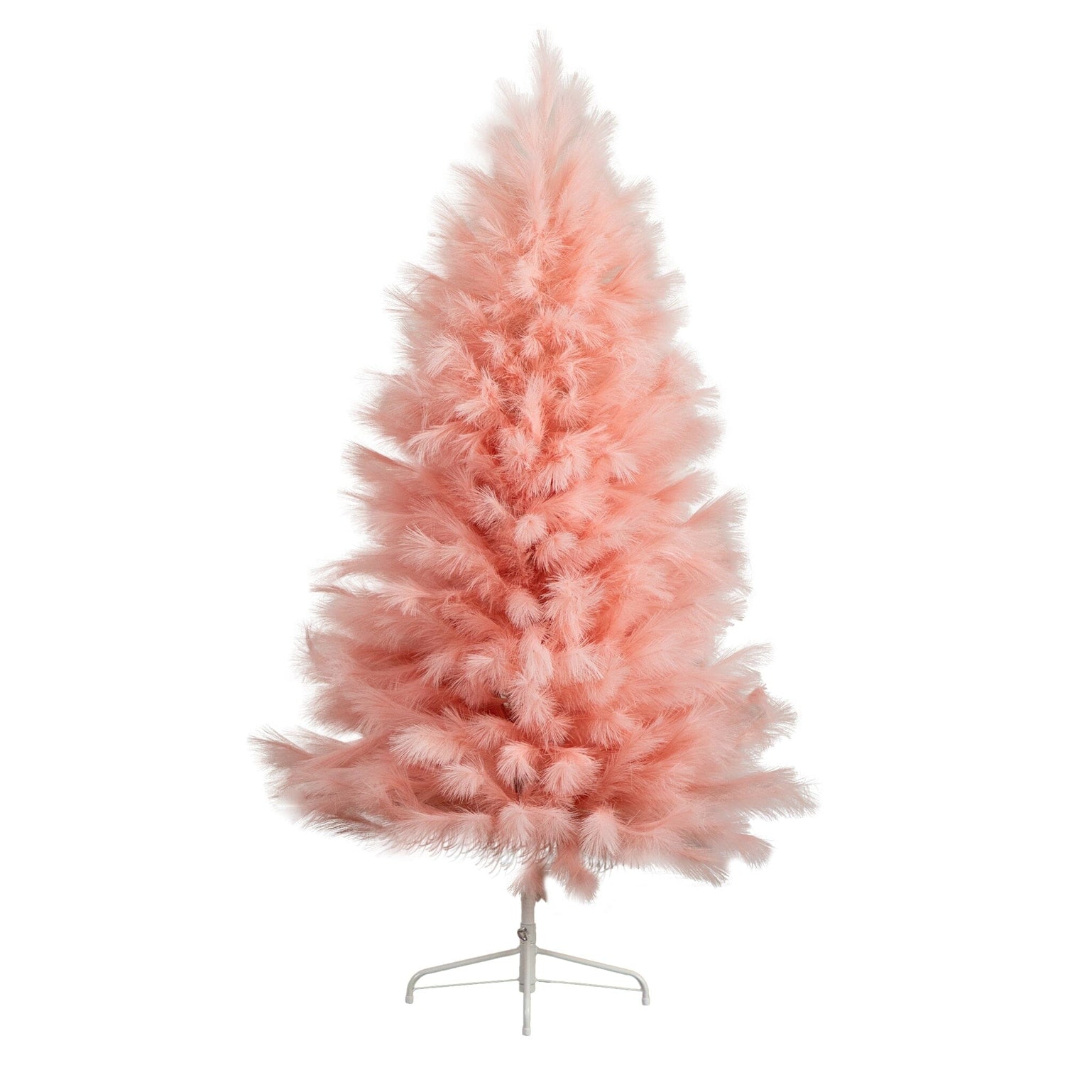 6' Artificial Pink Pampas Grass Christmas Tree