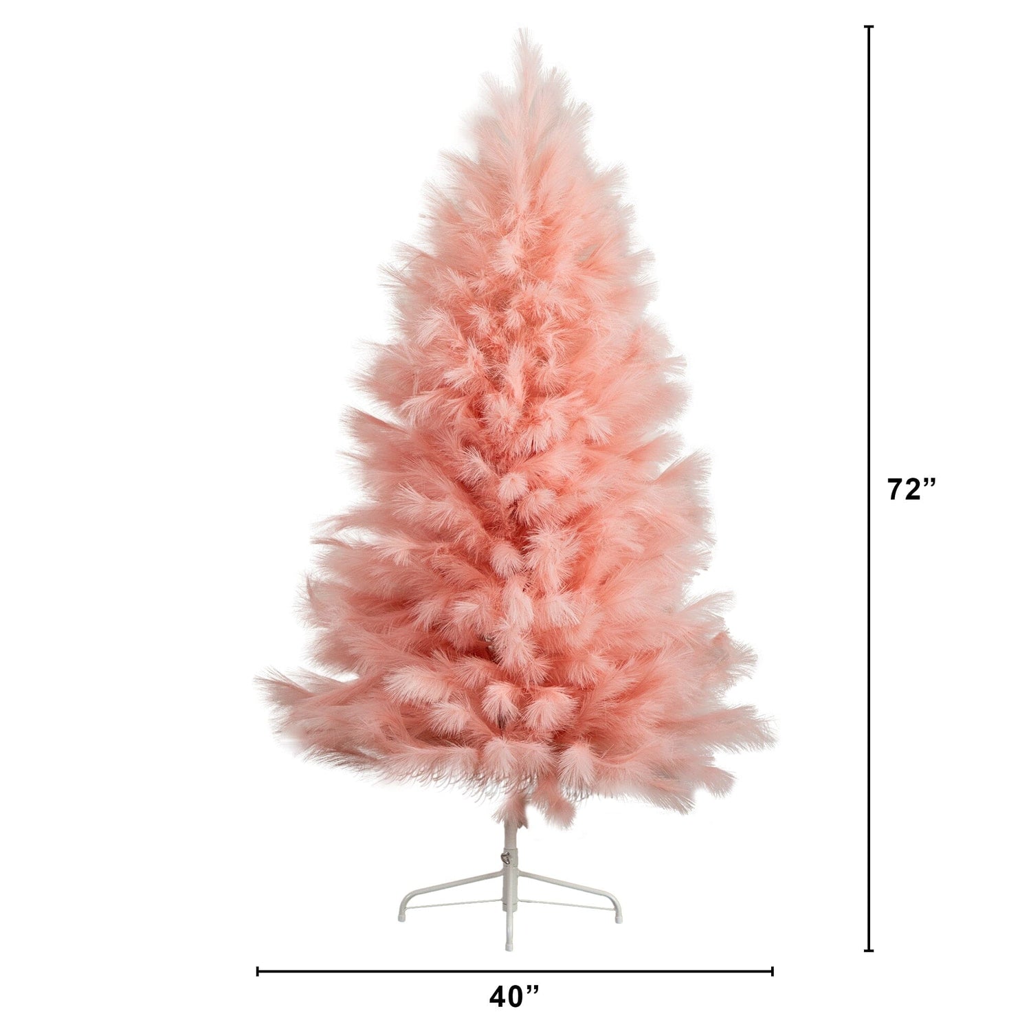 6' Artificial Pink Pampas Grass Christmas Tree