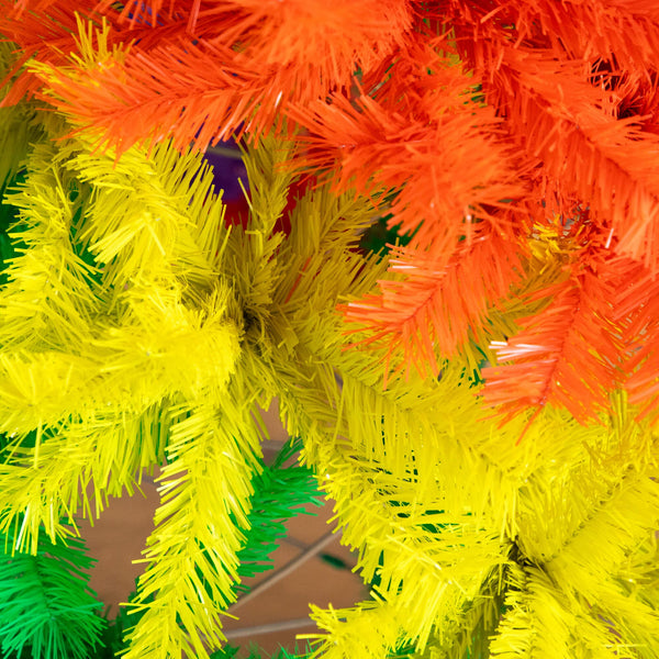 6' Artificial Rainbow Christmas Tree