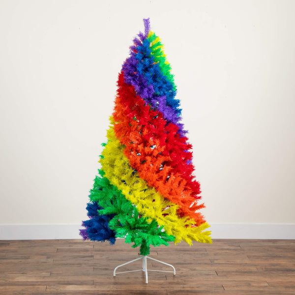 6' Artificial Rainbow Christmas Tree