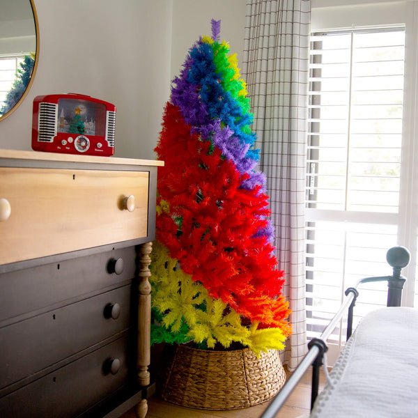 6' Artificial Rainbow Christmas Tree