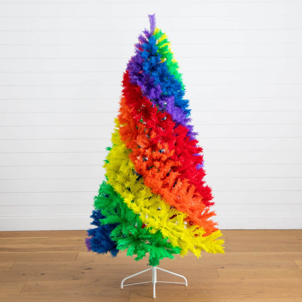 6' Artificial Rainbow Christmas Tree