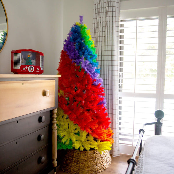 6' Artificial Rainbow Christmas Tree
