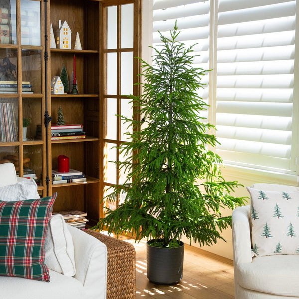 6' Artificial Real Touch Norfolk Island Pine Christmas Tree with Natural Look