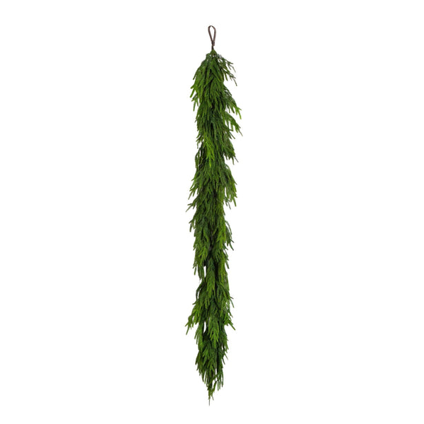 6' Artificial Real Touch Norfolk Island Pine Garland with Natural Look