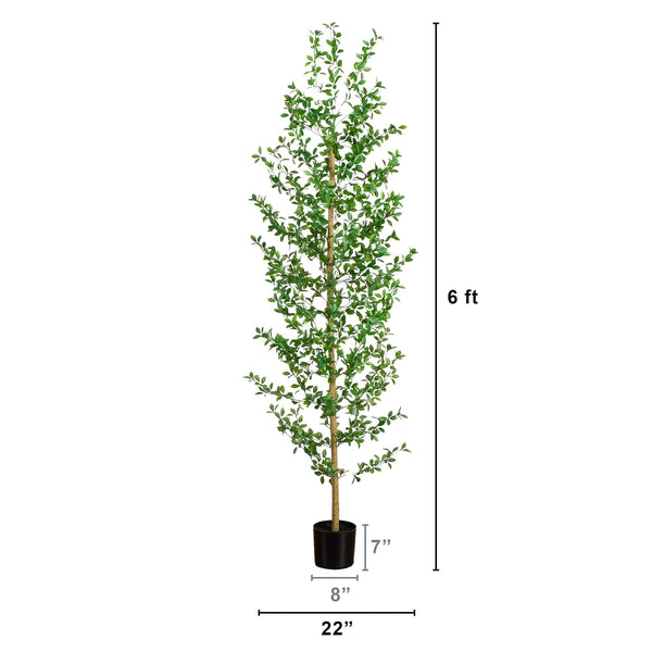 6' Artificial Shady Lady Black Olive Tree