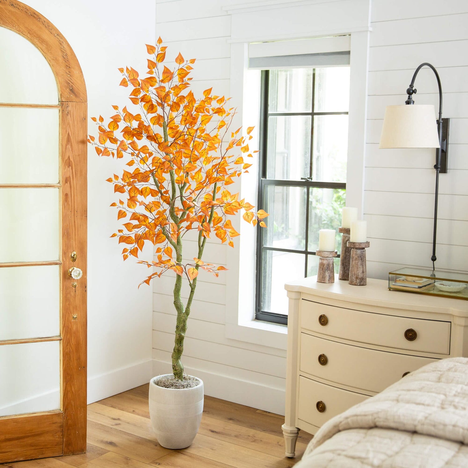 6' Autumn Birch Leaf Artificial Fall Tree