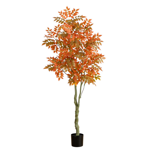 6' Autumn Sumac Artificial Fall Tree