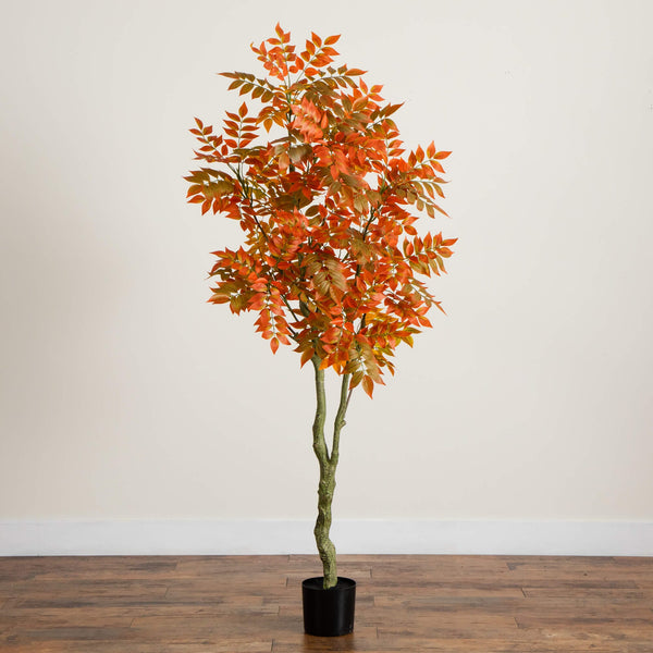 6' Autumn Sumac Artificial Fall Tree