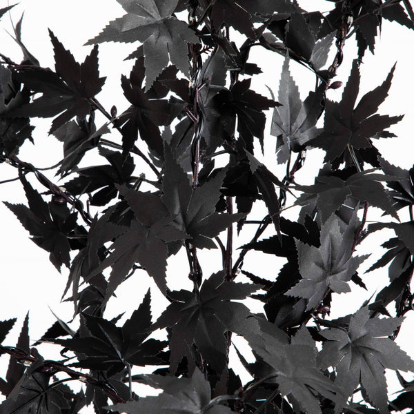 6' Pre-Lit Artificial Halloween Black Maple Tree with 300 Orange & Purple LED Lights