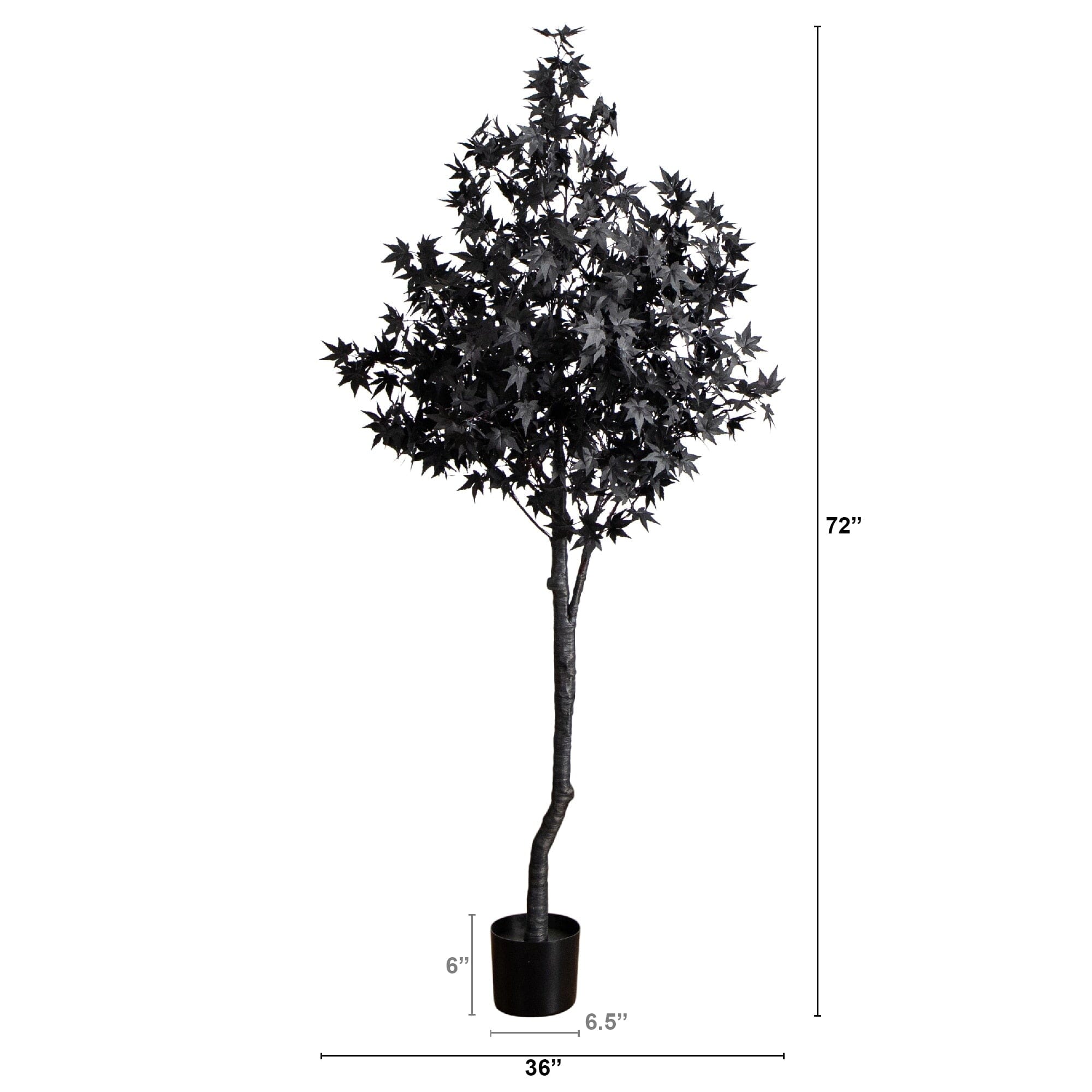 Maple treeブラック38 6' Pre-Lit Artificial Halloween Black Maple Tree with 300 Orange