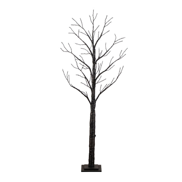 6'  Pre-Lit Artificial Halloween Twig Tree with 480 Orange & Purple LED Lights