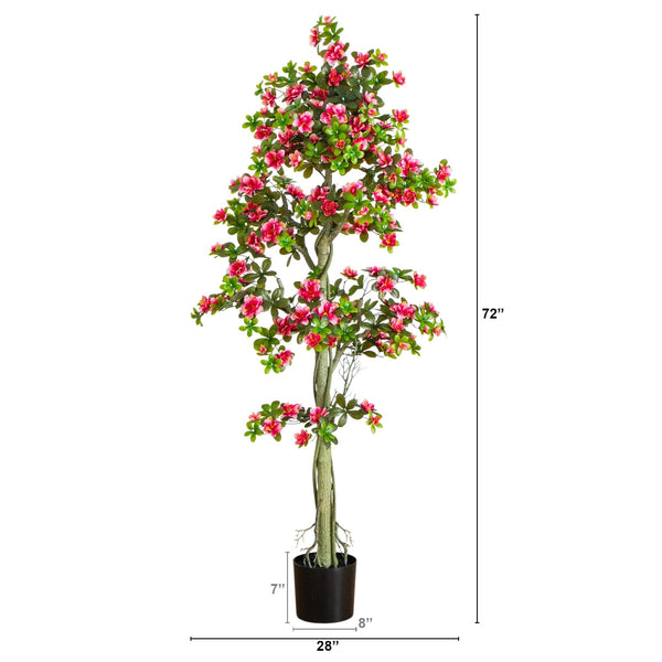 6' UV Resistant Artificial Azalea Tree (Indoor/Outdoor)