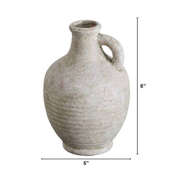 7" Natural Ceramic Jug