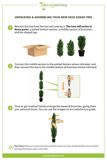 6' Mini Cedar Pine Tree (Indoor/Outdoor) | Nearly Natural