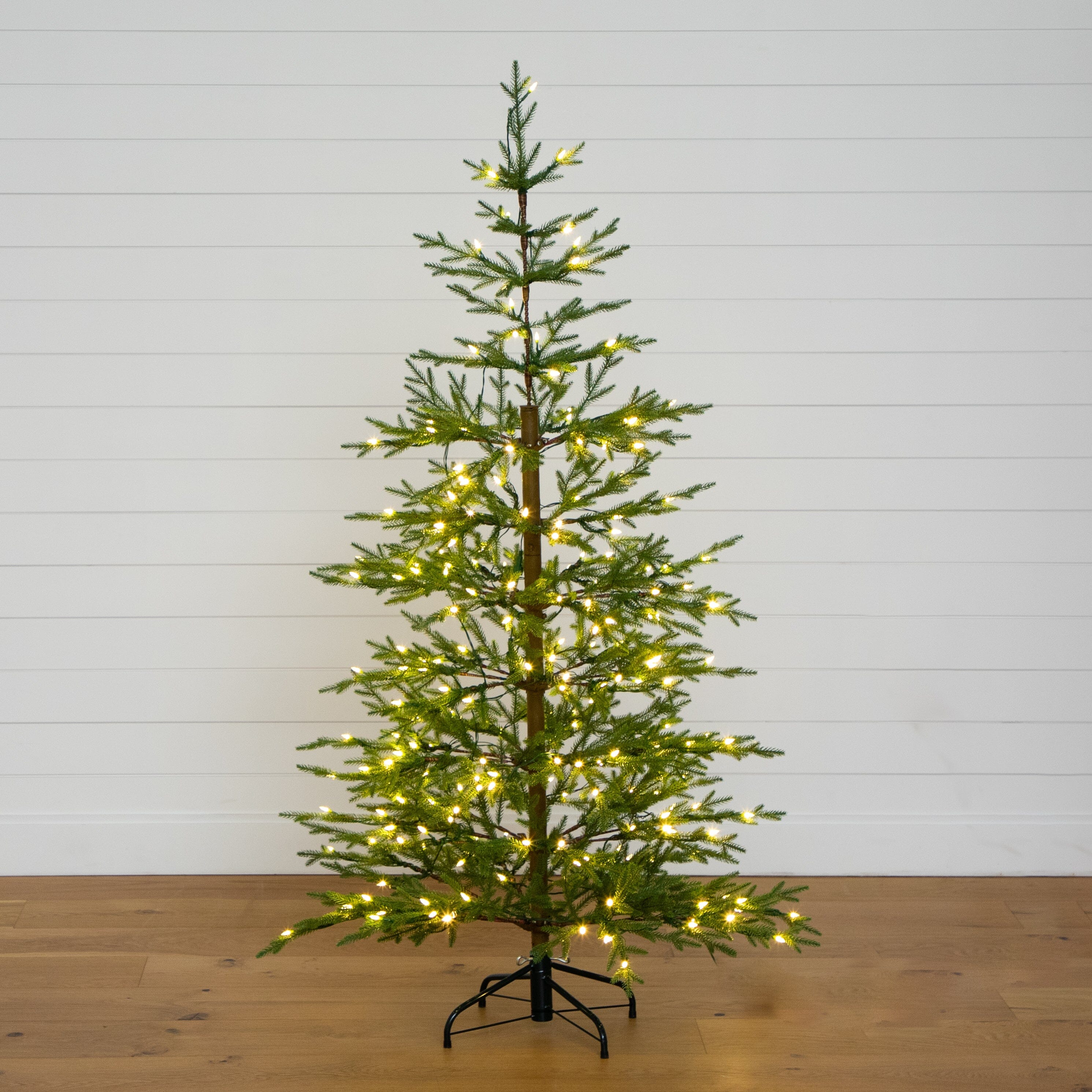6’ PreLit Artificial Natural Fresh Cut Fir Christmas Tree with Instant
