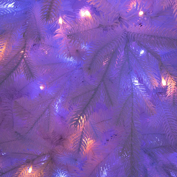 6’ Pre-Lit Artificial White California Spruce Christmas Tree with 290 Color Changing LED Lights