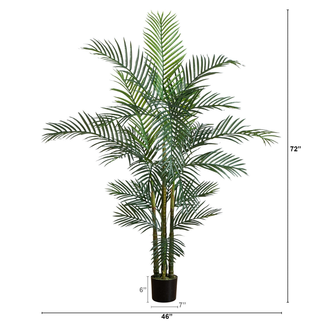 areca palm outdoor height 6' UV Resistant Artificial Areca Palm Tree (Indoor/Outdoor)
