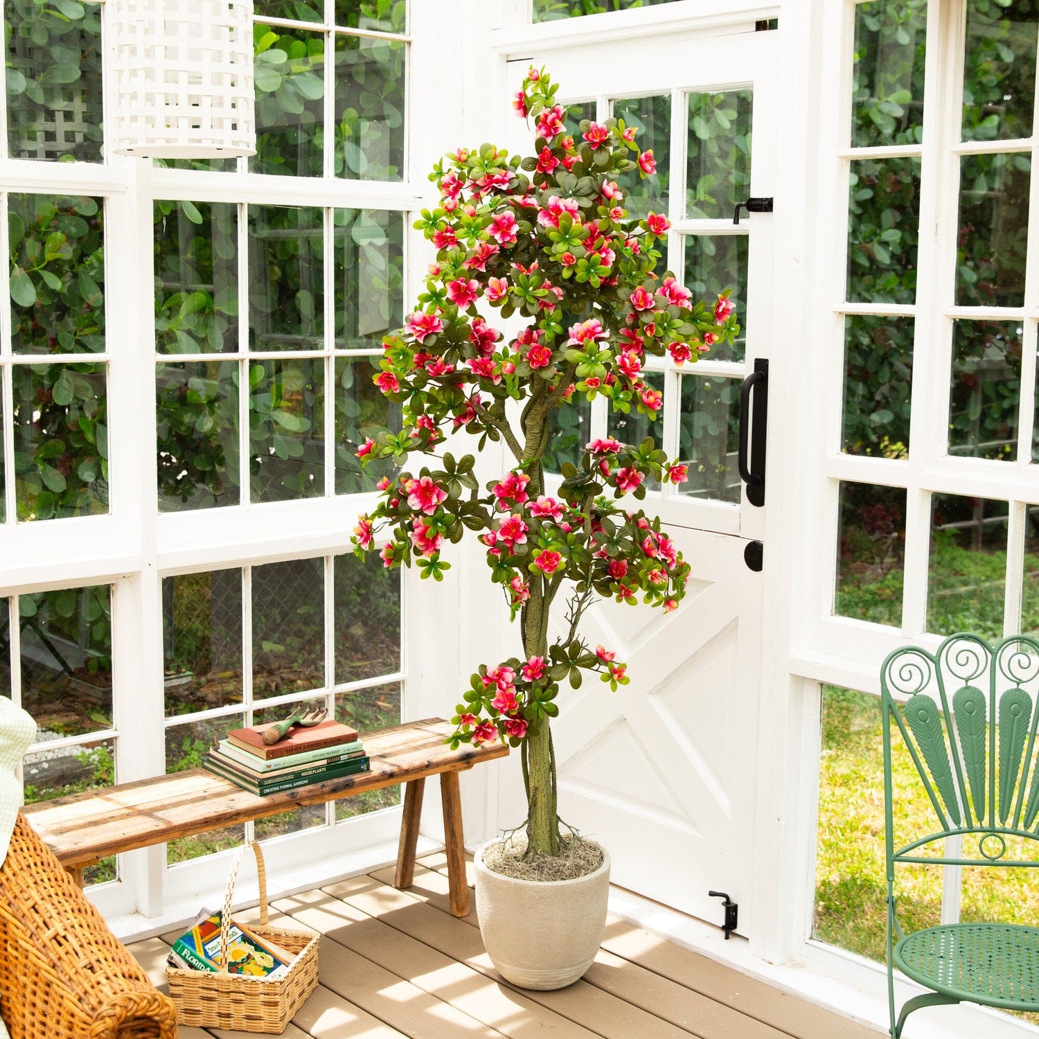 6' UV Resistant Artificial Azalea Tree (Indoor/Outdoor)