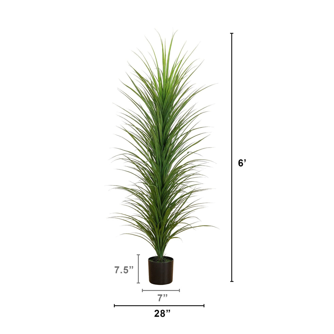 natural looking artificial plants indoor 6' UV Resistant Artificial Grass Plant (Indoor/Outdoor) – Nearly Natural