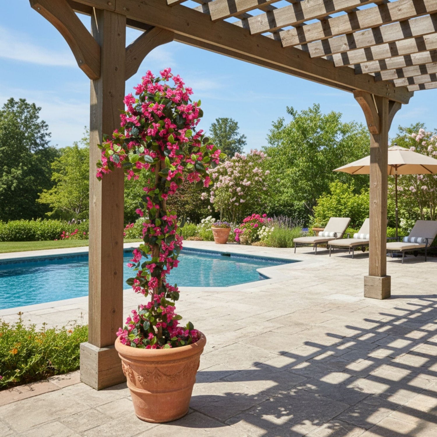 6' UV Resistant Artificial Spiral Bougainvillea Tree (Indoor/Outdoor)