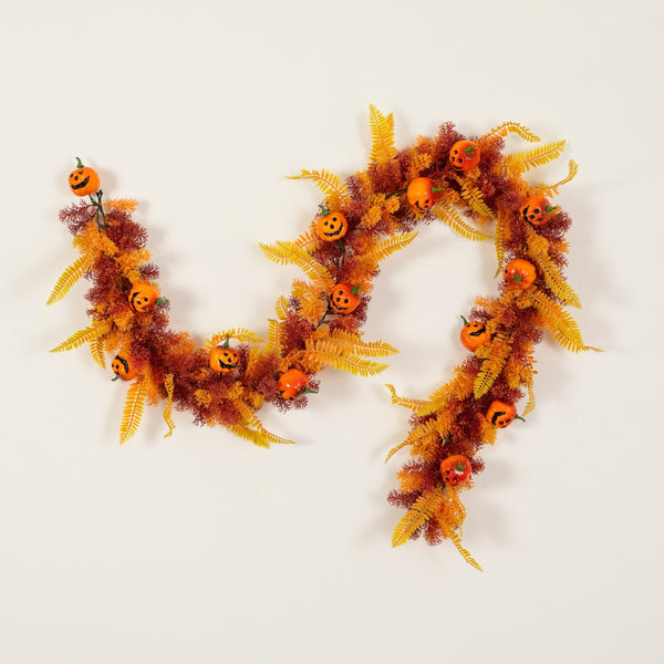 6' UV Resistant Autumn Artificial Fall Foliage Garland (Indoor/Outdoor)