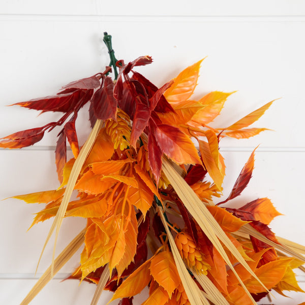 6' UV Resistant Autumn Artificial Fall Foliage Garland (Indoor/Outdoor)